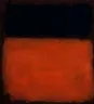 No. 14 (1960) by Mark Rothko, showing two large horizontal fields of orange and dark blue-grey color on canvas