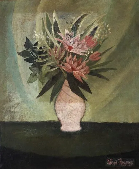 Henri Rousseau's Still Life with Vase of Flowers, a painting that represents the kind of artwork an art lover might cherish as a gift, whether as an original, a print, or a museum membership that grants access to see works like this in person