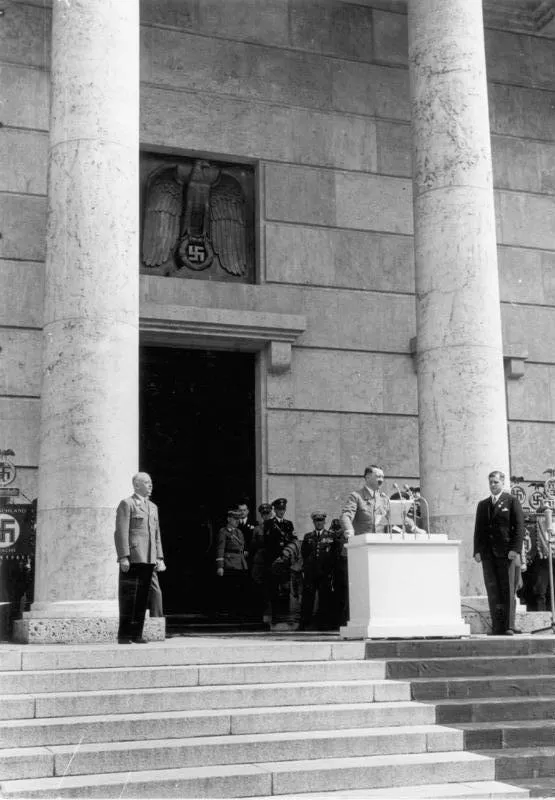 The Great German Art Exhibition (Grosse Deutsche Kunstausstellung), Munich, 1937, the Nazi-approved counterpart to the Degenerate Art exhibition, displaying art that conformed to fascist ideals