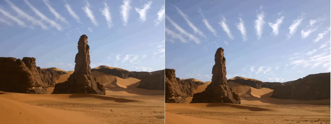 Diagram showing the rule of thirds grid overlaid on a landscape photograph, demonstrating how placing subjects at grid intersections creates visual balance