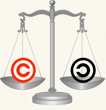 The copyright symbol, representing the legal framework that determines who owns an image and what artists can actually do, and the most powerful and misunderstood legal doctrine in American art law