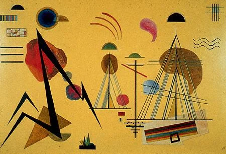 Wassily Kandinsky, Line Spot, 1927, abstract painting showing geometric forms and pure abstraction