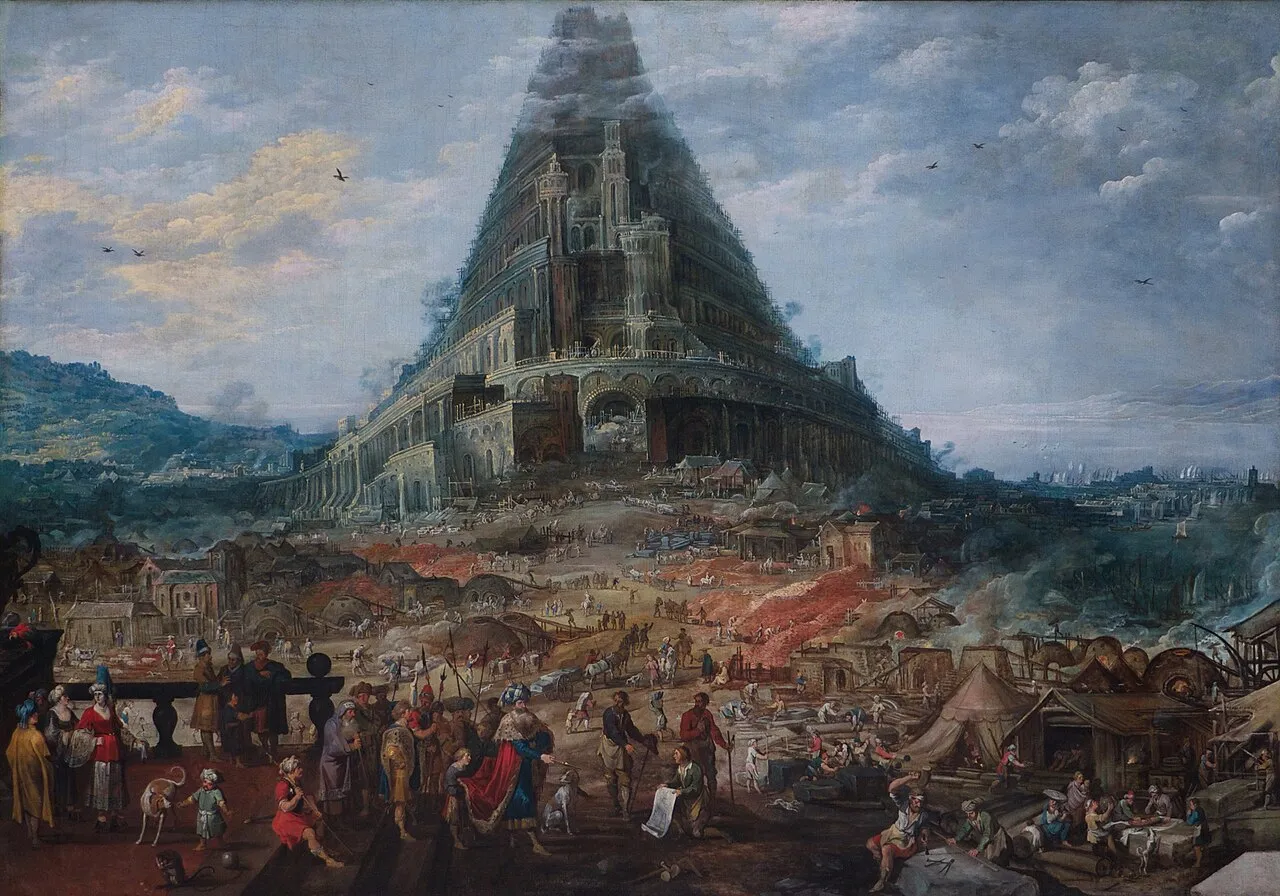 Mountain landscape with figures and a castle (c. 1610) by Josse de Momper the Younger, painted in gouache, showing mountains, figures, and architecture with opaque flat areas of color