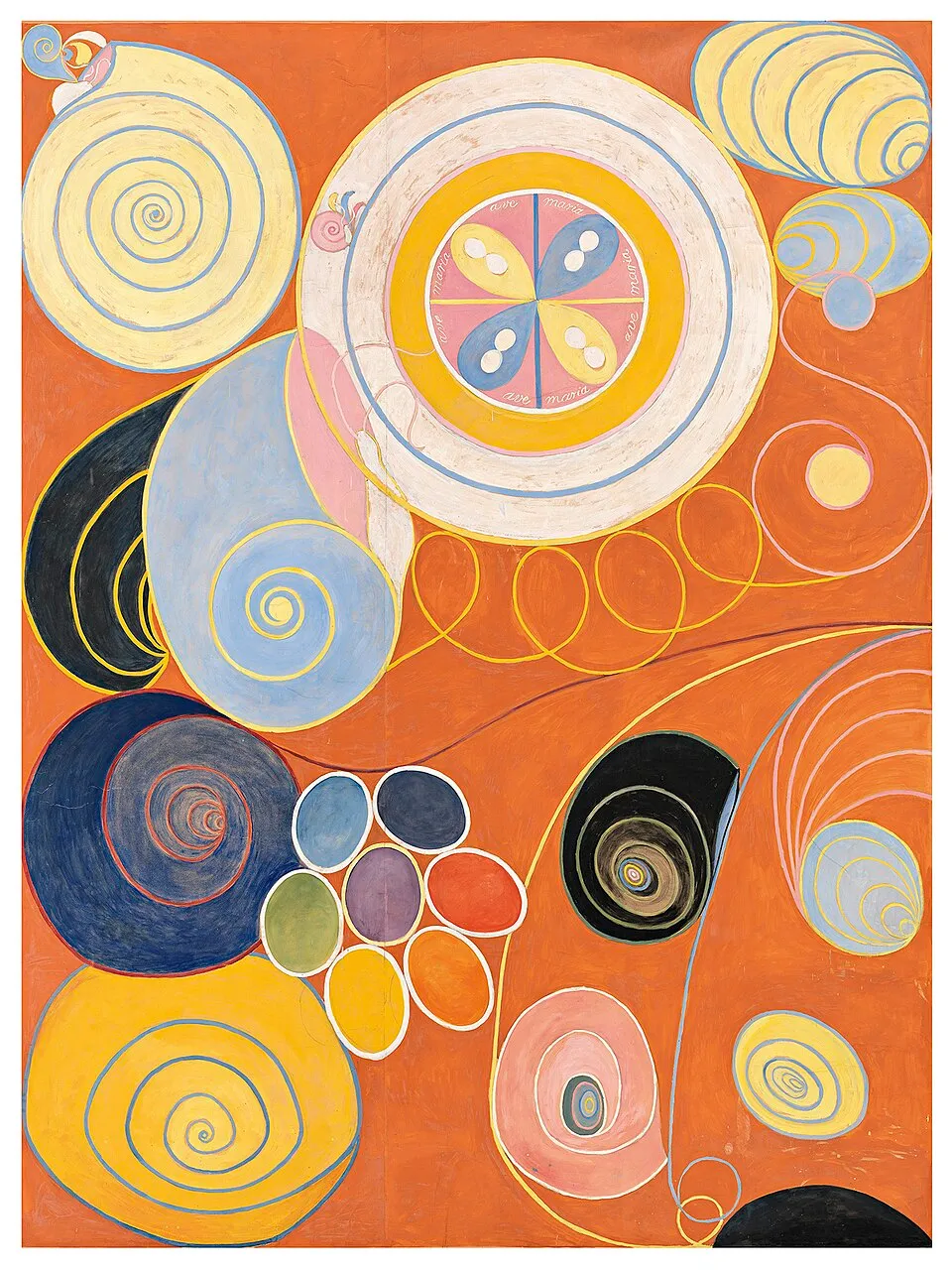 Hilma af Klint's The Ten Largest No 3 Youth 1907, a monumental abstract painting in egg tempera on paper, created as part of The Paintings for the Temple, five years before Kandinsky's first abstract work and part of a series of 193 paintings completed between 1906 and 1915