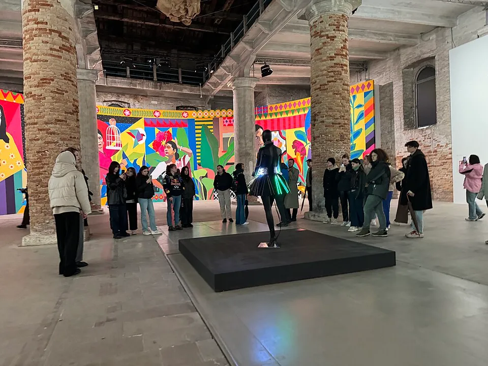 The Venice Biennale Arsenale, Venice's former state shipbuilding complex, repurposed since 1980 as a Biennale exhibition site, with huge vaulted warehouses and long rope-making buildings the Corderie hosting curated group installations and national pavilions
