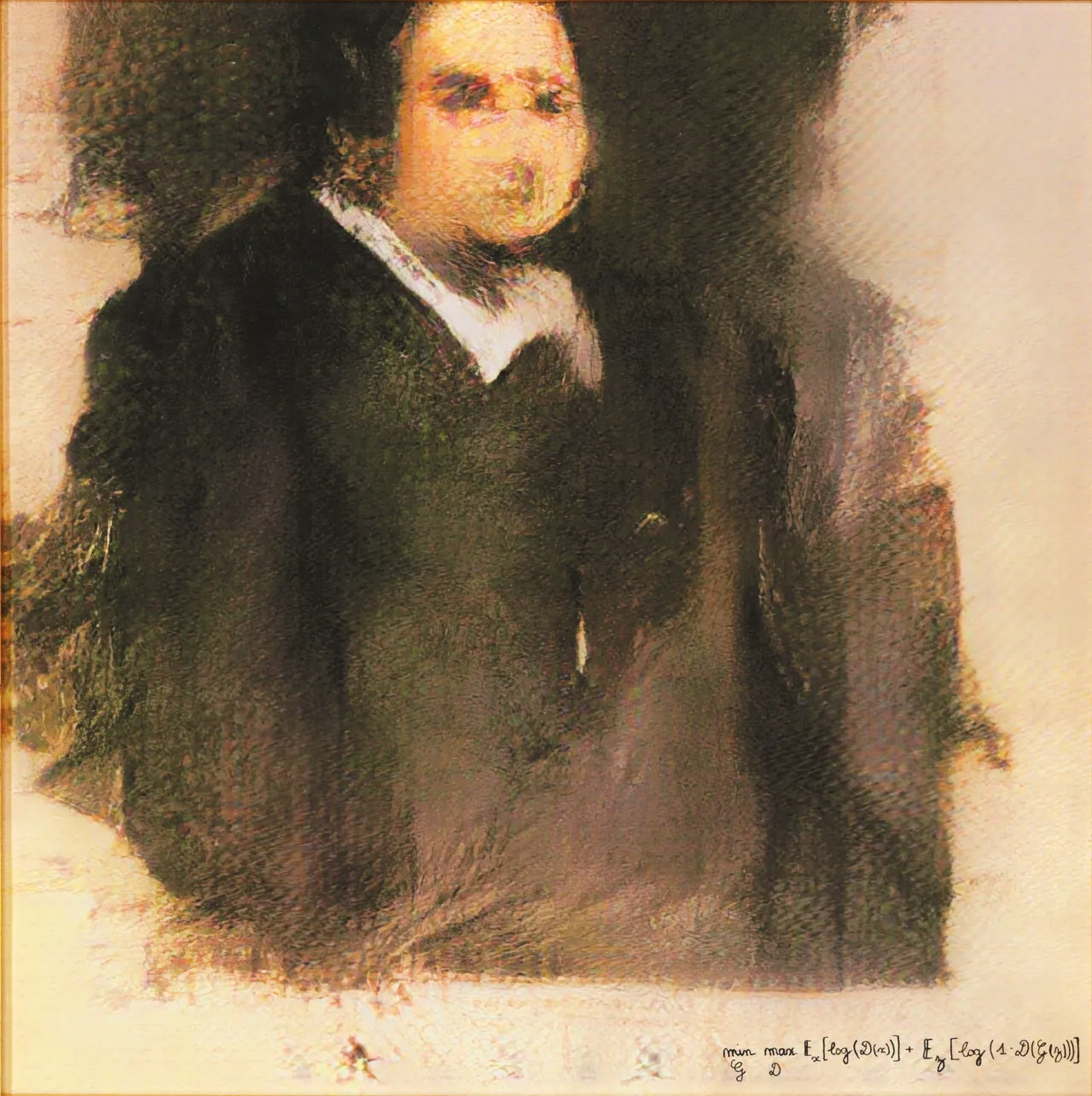 Edmond de Belamy, 2018, AI-generated portrait by Obvious, sold at Christie's for $432,500