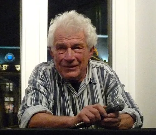 John Berger, the British art critic and novelist, with a thoughtful expression