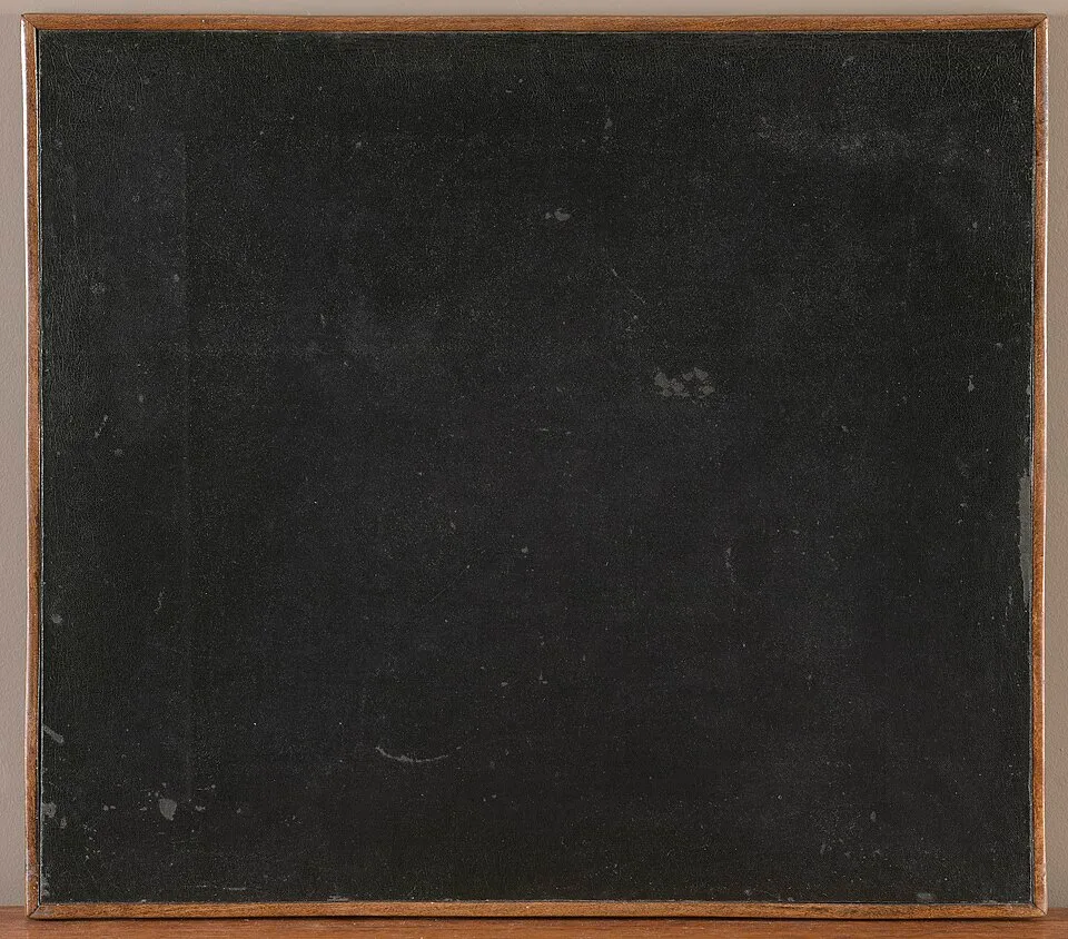 Paul Bilhaud, Combat de negres pendant la nuit (1882). A seemingly all-black canvas, considered the first monochrome painting in art history, predating Malevich's Black Square by 33 years