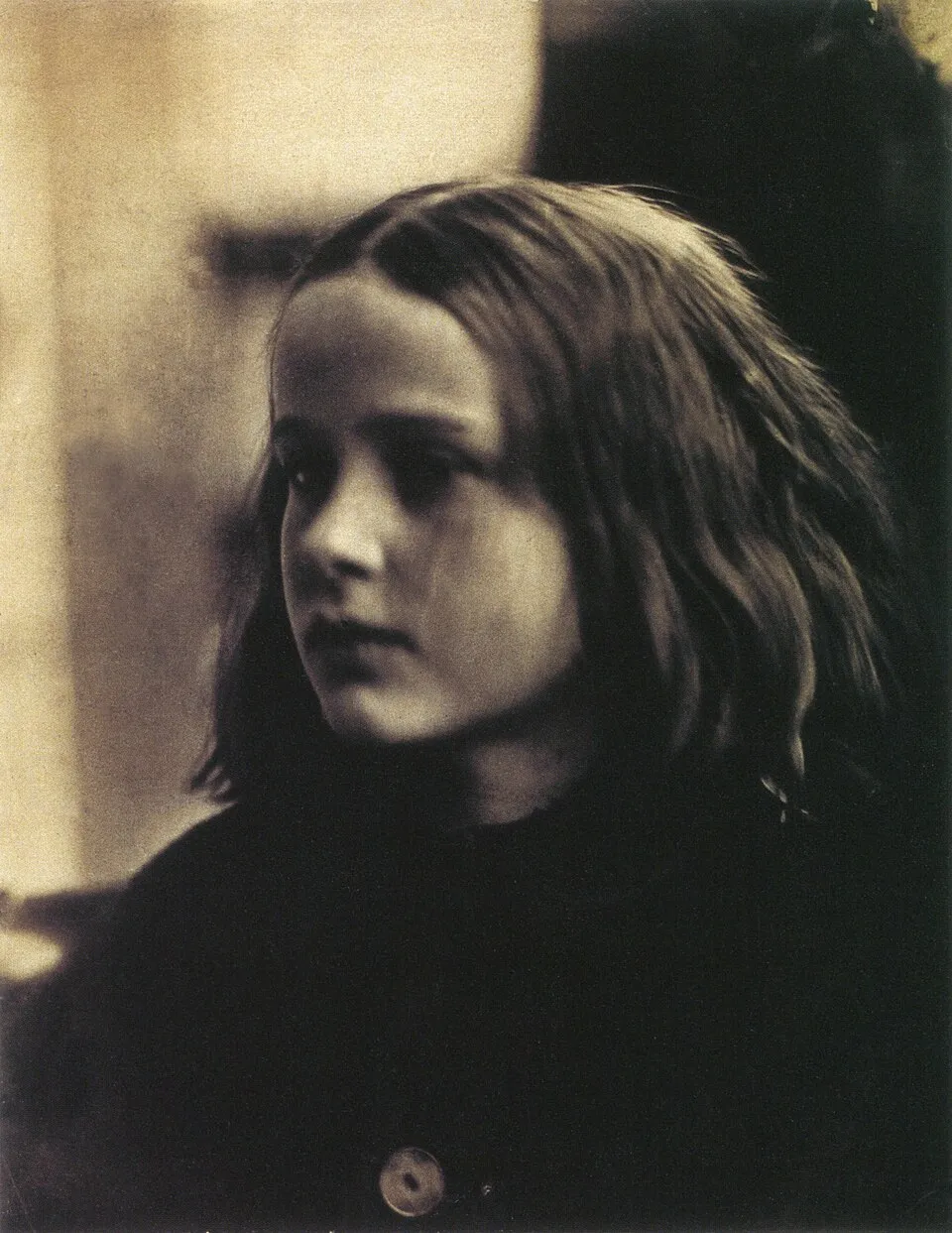 Annie, My First Success (1864) by Julia Margaret Cameron, a close-up portrait of a young girl with soft focus and dramatic lighting showing Cameron's characteristic photographic style