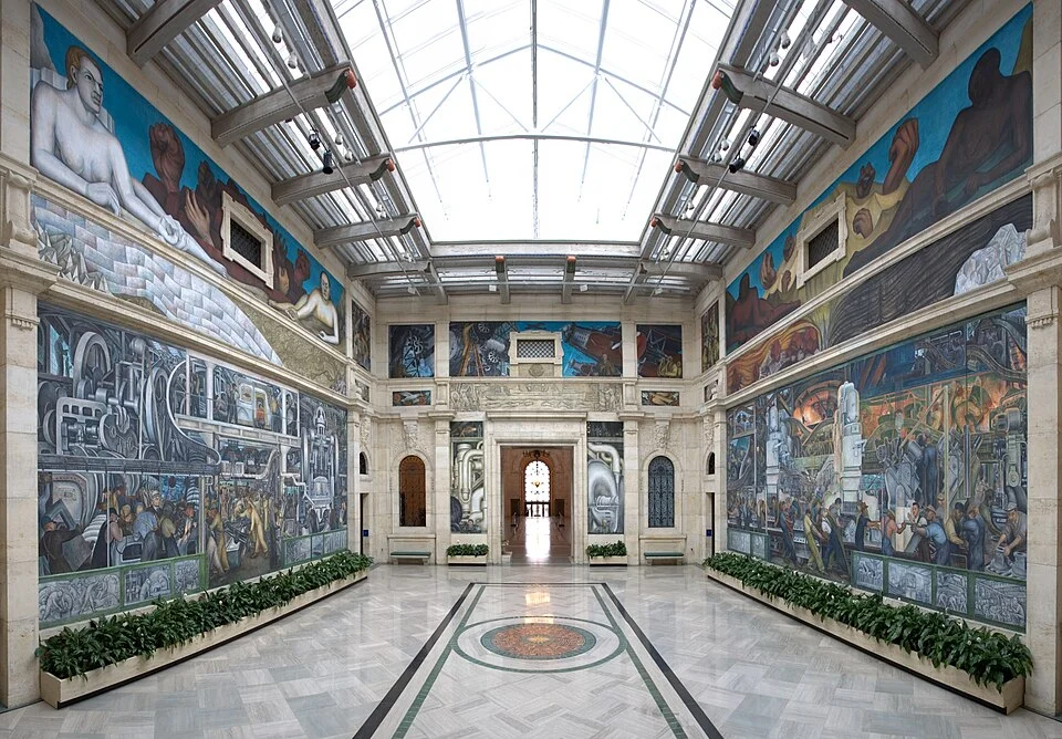 Diego Rivera, Detroit Industry Murals, West Wall, 1932-33, fresco at the Detroit Institute of Arts