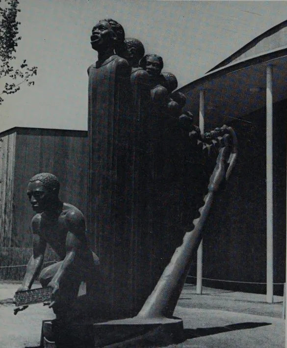 Augusta Savage, Lift Every Voice and Sing (The Harp) (1939). A plaster sculpture shaped like a harp with singing figures forming the strings, created for the 1939 New York World's Fair.