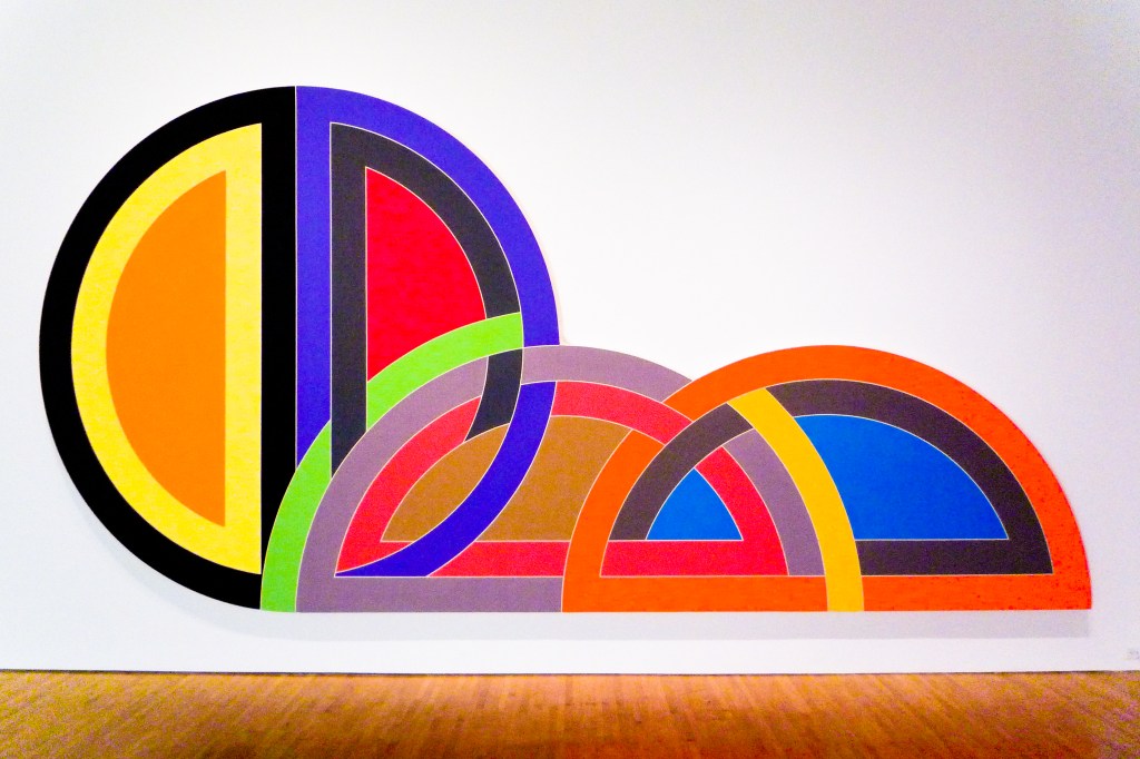 A Frank Stella artwork with simple and colorful lines