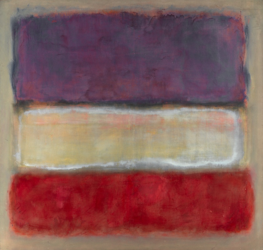 A Mark Rothko painting featuring large blocks of color