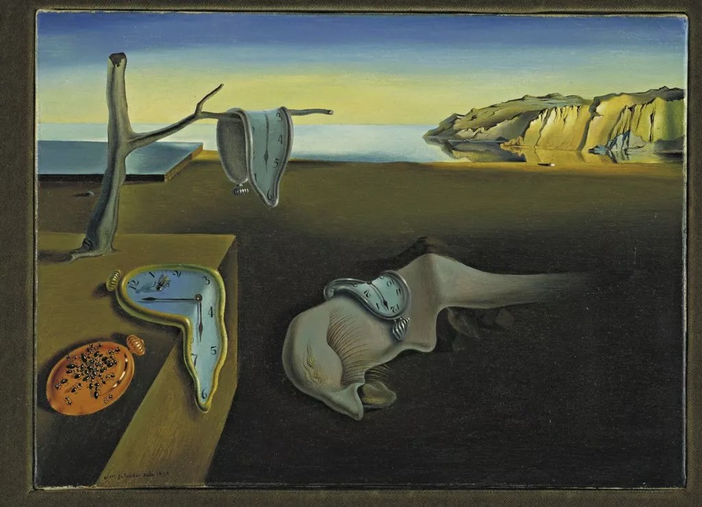 Salvador Dalí's melting clocks, famously featured in The Persistence of Memory (1931)