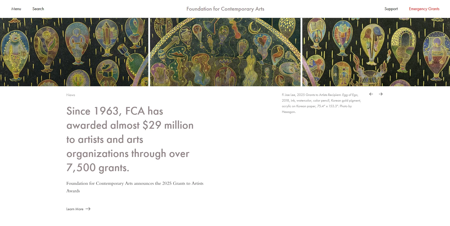 Foundation for Contemporary Arts Emergency Grants